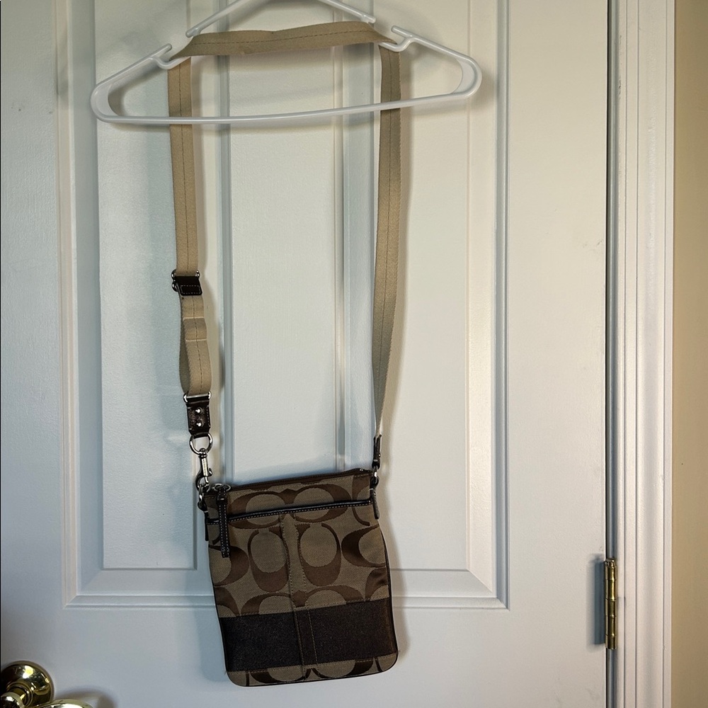 Coach Brown and Tan Crossbody Bag